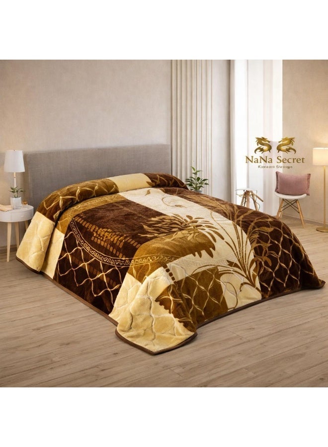 بطانية 8كيلوجرام طبقتين حفر ليزر تصميم كوري